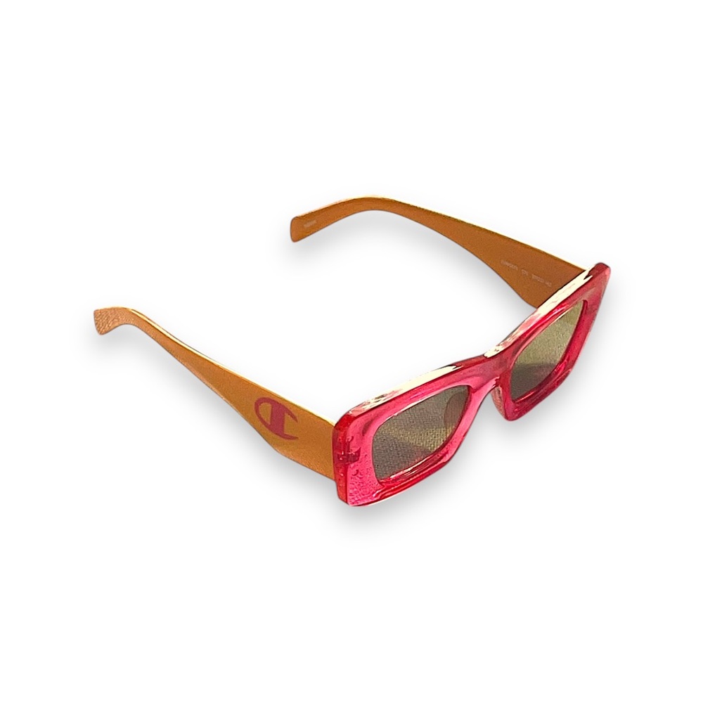 Champion Pink Frame Sunglasses with Yellow Arms